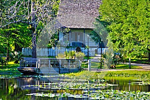 Traditional ferry and Acadian home