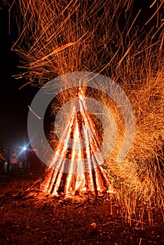 Traditional fire camp in Romania , Transylvanian tradition