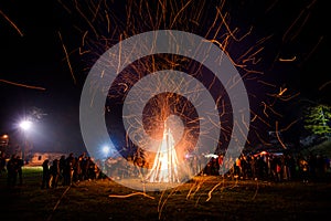 Traditional fire camp in Romania , Transylvanian tradition