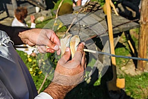 Traditional fish smoking