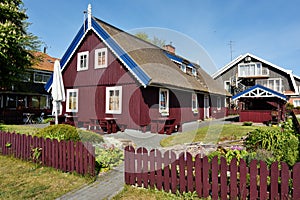 Traditional fishermans house in Pervalka, Lithuania