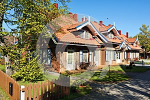 Traditional fishermans house in Preila, Lithuania
