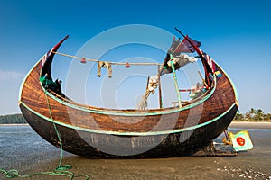 Traditional fishing boat in Bangladesh