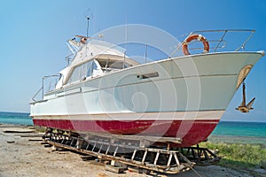 Traditional fishing boat in Greece