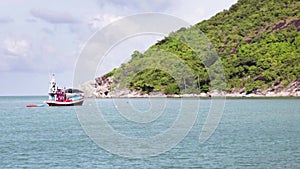 Traditional fishing boat at the sea. Southeast Asia, Thailand.