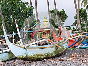 Traditional fishing boats in Bali, Indonesia