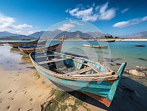 Traditional Fishing Boats on a Calm Seaside