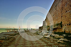 A traditional fishing machine of the city of Termoli, known as ancient Trabucco