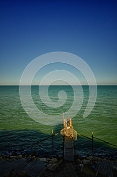 A traditional fishing machine of the city of Termoli, known as ancient Trabucco