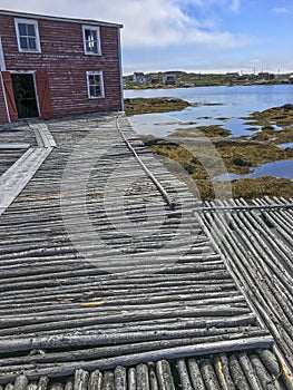 Fishing stage and flakes on Fogo Island