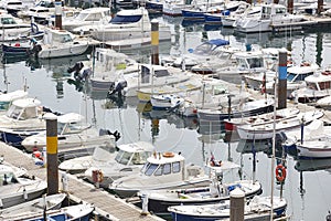 Traditional fishing village harbor of Bermeo. Basque country. Euskadi