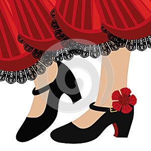 Traditional flamenco shoes icon