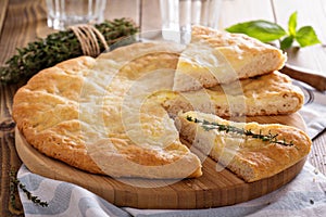 Traditional flatbread with potato filling