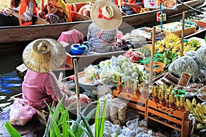 Traditional Floating Market, Bangkok, Thailand