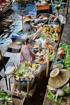 Traditional Floating Market, Bangkok, Thailand