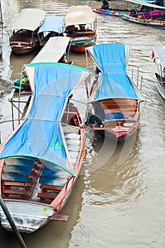 Traditional floating market, Thailand.