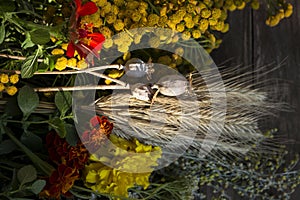 Traditional flowers to Orthodox Christian holiday - Honey Spas on 14 August.