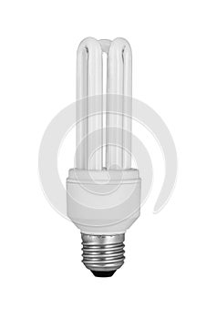 Traditional fluorescent light bulb isolated on white