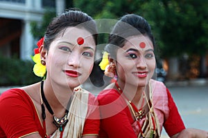 Traditional folk artists from Assam participate in the International folk art festival