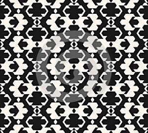 Traditional folk ornament. Black and white tribal texture.
