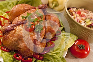 Traditional food with chicken