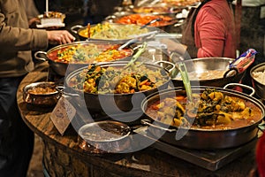 Traditional food exposed in Camden Town