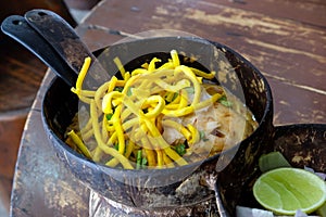 Traditional food of Nothern Thailand called Koa Soi