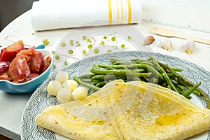 Traditional food from Slovakia, pancake from potato dough