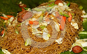 Traditional food in Thailand - noodles, pad thai