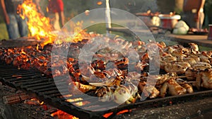 Traditional foods or meals may be prepared and shared such as grilling or barbecuing