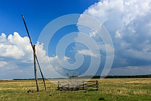 Traditional fount in the hungarian desert photo