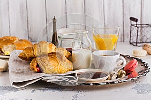 Traditional french breakfast