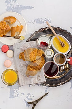 Traditional french breakfast