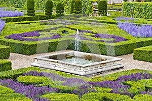 Traditional french garden. Ornamental Garden.