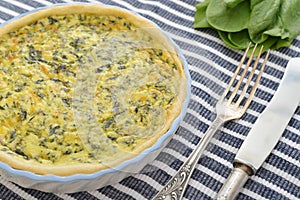 Traditional french quiche pie