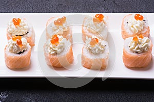 Traditional fresh japanese sushi