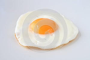 Traditional fried egg isolated