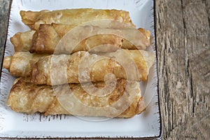 Traditional Fried phyllo pastry with cheese  in Turkey