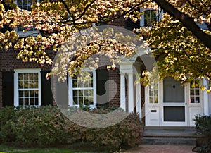 Traditional front door.