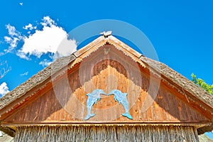 Traditional fronton on Danube Delta house