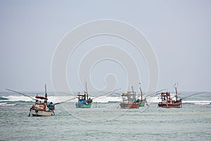 Traditional Galle fishing boats, Sri Lanka