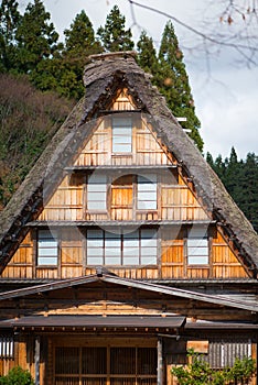 Traditional gassho-zukuri house in Shirakawa-go