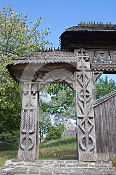 Traditional gate in Maramures, Romania