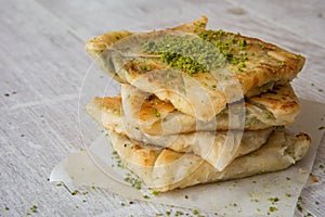 Traditional Gaziantep Dessert Katmer.