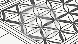 Traditional Geometric Mandala Floor Tile Pattern, vector design Generative AI