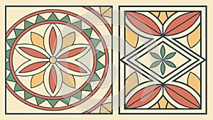 Traditional Geometric Mandala Pattern Vector Design Element, vector design Generative AI