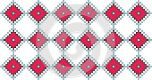 Traditional geometric pattern for Slavic embroidery
