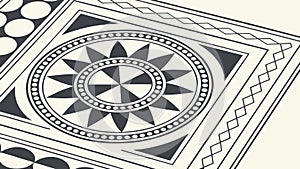 Traditional Geometric Star Tile Pattern, vector design Generative AI