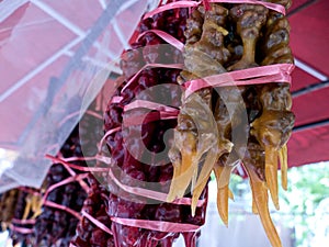 Traditional georgian caucassian sweets on a market