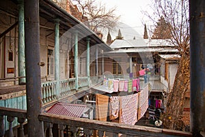 Traditional Georgian courtyard in Tbilisi, Georgia, 2019